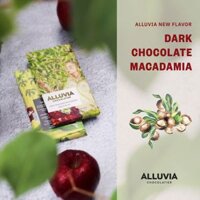 Socola Đen Macadamia Thanh Lớn 80 gram, Nguyên Chất, Đắng Vừa  Dark Chocolate Macadamia Alluvia