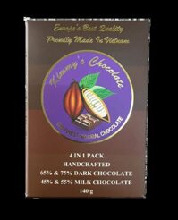 Socola đen nhân thập cẩm Kimmy’s Chocolate Việt Nam 65% cacao hộp 16 viên 240g KMG08