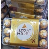 Socola ferrero rocher hộp 30 viên 375g . Date T9/25.
