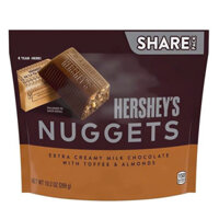 Socola Hershey Nuggets EXTRA CREAMY WITH TOFFEE & ALMONDS gói 286g
