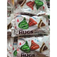 Socola kem sữa Hershey's Hugs chuẩn Mỹ sôcôla milk chocolate hugged white creme kisses 286g