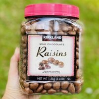 Socola Kirkland bọc nho khô 1.5kg hàng Mỹ nguyên hộp