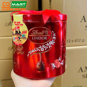 Socola Lindt Lindor Oval Tin 144g