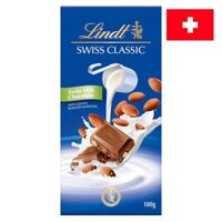 Socola Lindt Swiss Classic Sữa Nhân Hạnh Nhân Thanh 100G