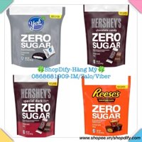 Socola Mỹ Không Đường HERSHEY’s Zero Sugar, Aspartame free Special Dark Chocolate Reese's Almond York Candy Sô cô la Đen