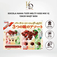 Socola Nama Tươi Melty kiss Mix Vị Bịch Lớn 138gr Nhật Bản [Hàng Air]