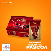 Socola nhân rượu chery solidarnosc with liqueur cherry GOLDEN CHERRY 365g hộp 32 viên và 255g