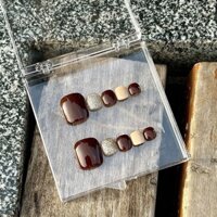 Sôcôla Nướng Sữa Có Thể Đeo Móng Tay Chân Móng Tay Nguyên Chất Handmade Quang Trị Liệu Có Thể Tháo Rời Chống Thấm Nước Làm Móng Tay Nhật Bản Hoàn Thành Móng Tay Giả 4.2