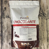 Socola Puratos hạt nút 55%- 65% và 75% gói 1kg