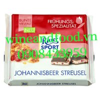 Socola Ritter Sport phúc bồn tử và vụn bánh 100g