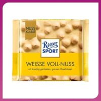 Socola Ritter Sport Weisse Vị Socola Trắng Nhân Hạt Dẻ 100gr