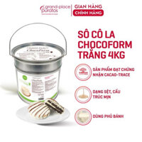 Socola sệt trắng 4kg/xô Grand Place – xô thiếc