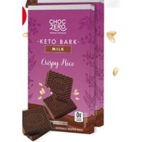 SOCOLA SỮA BÁNH GẠO GIÒN ChocZero's Milk Chocolate Keto Bark - CRISPY RICE, 90g