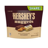 Socola sữa hạnh nhân Hershey's Nuggets Milk Chocolate With Almonds bịch 286g của Mỹ date 10/22