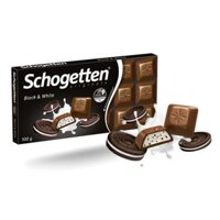 Socola Sữa Nhân Kem Vani & Bánh Quy Cacao, Black & White Chocolate (100g) - SCHOGETTEN