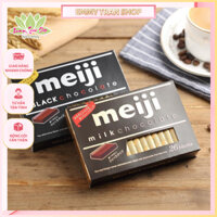Socola Sữa / Socola Đen MEIJI Milk / Black Chocolate Hộp 120gr Gồm 26 Viên, Nhập Khẩu Từ Nhật