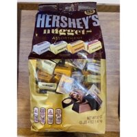 Socola sữa, sữa hạnh nhân, đắng hạnh nhân tổng hợp Hershey's Nuggets Assortment Chocolate gói 1470gr của Mỹ, date 11/22