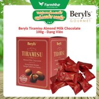 Socola Tiramisu Almond Milk Chocolate 100g Beryl's - Socola sữa hạnh nhân hấp dẫn với bột phô mai mascarpone Ý