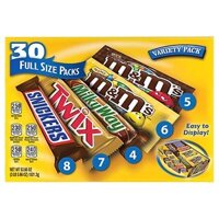 Socola tổng hợp 6 loại M&M’s Mars Chocolate Variety Pack 30 gói 1.5kg