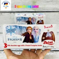 Socola Trứng Zaini hình Elsa bé gái - hình ô tô bé trai - Ý (hộp 3 quả - 60G)