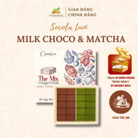 Socola Tươi Nama Nguyên Chất Chocolate Mix vị Matcha - Milk - Hộp 20 Viên - Chocoline (Giao Hỏa Tốc)