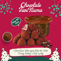 Socola tươi Nama Nhật Bản Chocolate nguyên hộp 408g, Nama Chocolate xô 80 viên, vị ngọt vừa
