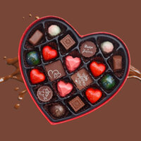 Socola Valentine 14/2 quà tặng bạn gái, người yêu - Hộp chocolate nghệ thuật nhân hạt quả khô cao cấp