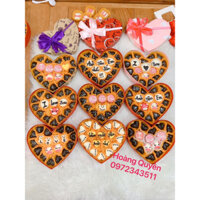 Socola valentine 14/2, socola theo yêu cầu - hộp trái tim 19 viên, socola ngon chất lượng