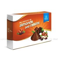 Socola Viên Nón Lá Henk Hạnh Nhân Và Nho Khô Hộp 120G