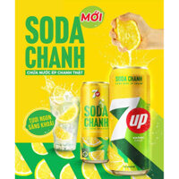 Soda chanh 7 up không calo lon 320ml