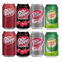 Soda Water Original DR Pepper Nước Có Ga Hương Anh Đào 330ml