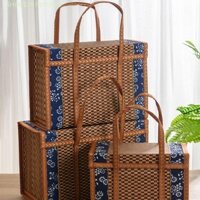 Soeemporium Giỏ Chứa Đồ Cắm Trại Tay Dệt Tre Bền Ngoài Trời Dã Ngoại Bánh Trung Thu Hộp Quà Tặng