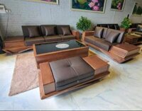 Sofa 2 văng chân thuyền gỗ sồi nga SF160