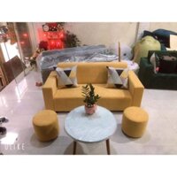 sofa + bàn + đôn [ rẻ sập sàn ) giá sập sàn .