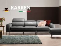 Sofa băng da cao cấp CC45 Karren da Hàn Quốc nhập khẩu - Sofa da Hàn Quốc 🇰🇷 - KenSOFA.vn