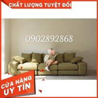 Sofa băng vải nỉ màu xanh lá, Ghế sofa chung cư nhiều màu Vải nhập INDO