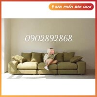 Sofa băng vải nỉ màu xanh lá, Ghế sofa chung cư nhiều màu Vải nhập INDO