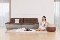 Sofa có thiết kế mới 9157A da phối vải