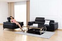 Sofa da bò thật 2215A - Quyến rũ kiểu Ý