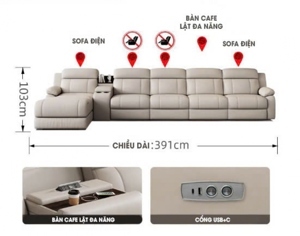 Sofa da đẹp Hà Nội SFD-017