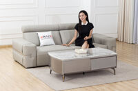 Sofa da Nappa 11 - Bề ngồi rộng sâu vượt trội