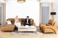 Sofa da nhập khẩu mã 266