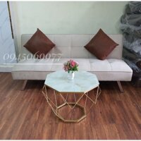 sofa giá rẻ Mua sofa giường tặng gối -  Mua cả bộ bàn ghế sofa bed vải nhung tặng kèm 2 gối