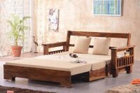 Sofa giường 1m2 hiện đại gỗ xoan đào SF70