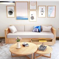 Sofa giường 1m2 hiện đại gỗ sồi nga SF61