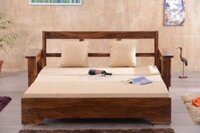 Sofa giường 1m2 hiện đại gỗ xoan đào SF68