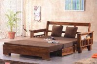 Sofa giường 1m5 hiện đại gỗ xoan đào SF69