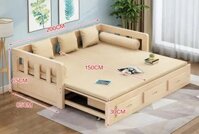 Sofa giường 1m5 hiện đại gỗ sồi nga SF64