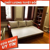 Sofa giường gỗ đa năng có ngăn chứa đồ tặng kèm gối - New Seal. giao hàng toàn quốc