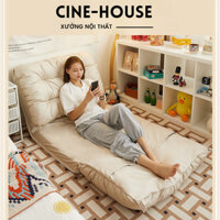 Sofa Giường lười CINE-HOUSE gấp gọn thành ghế bệt ngả 5 cấp độ,ghế sofa tatami,đệm bông,vỏ nỉ mỏng, nghỉ trưa văn phòng